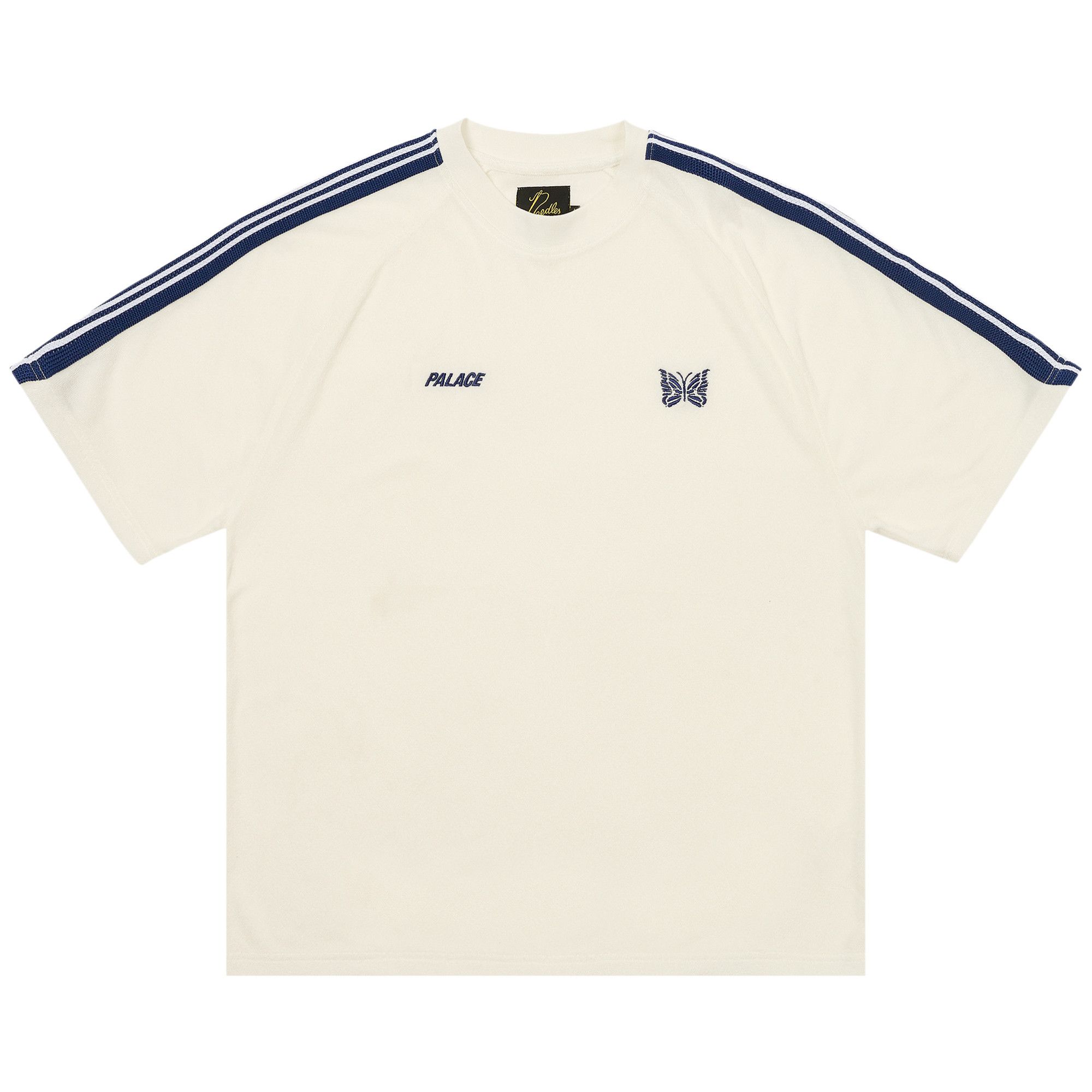 Buy Palace x Needles Towelling T-Shirt 'White' - P27NDES004 | GOAT