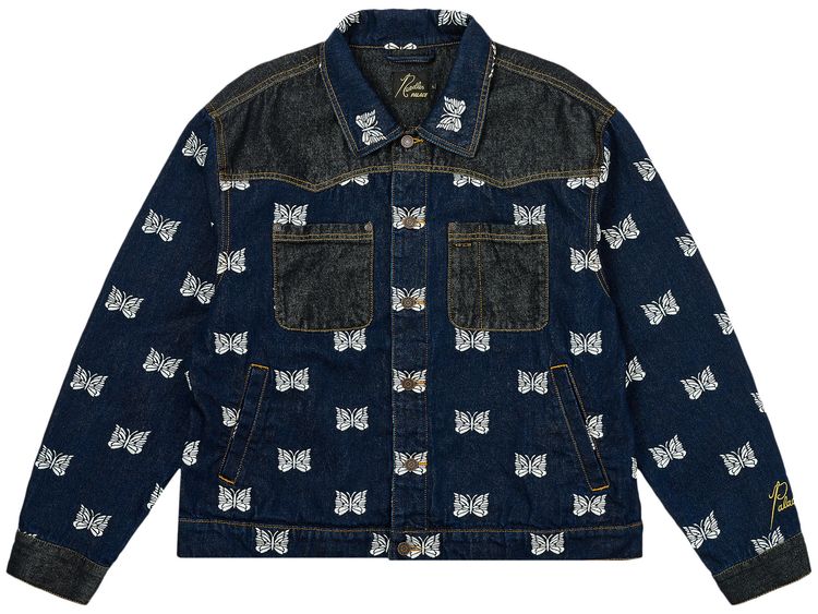 Palace x Needles Western Denim Jacket Indigo