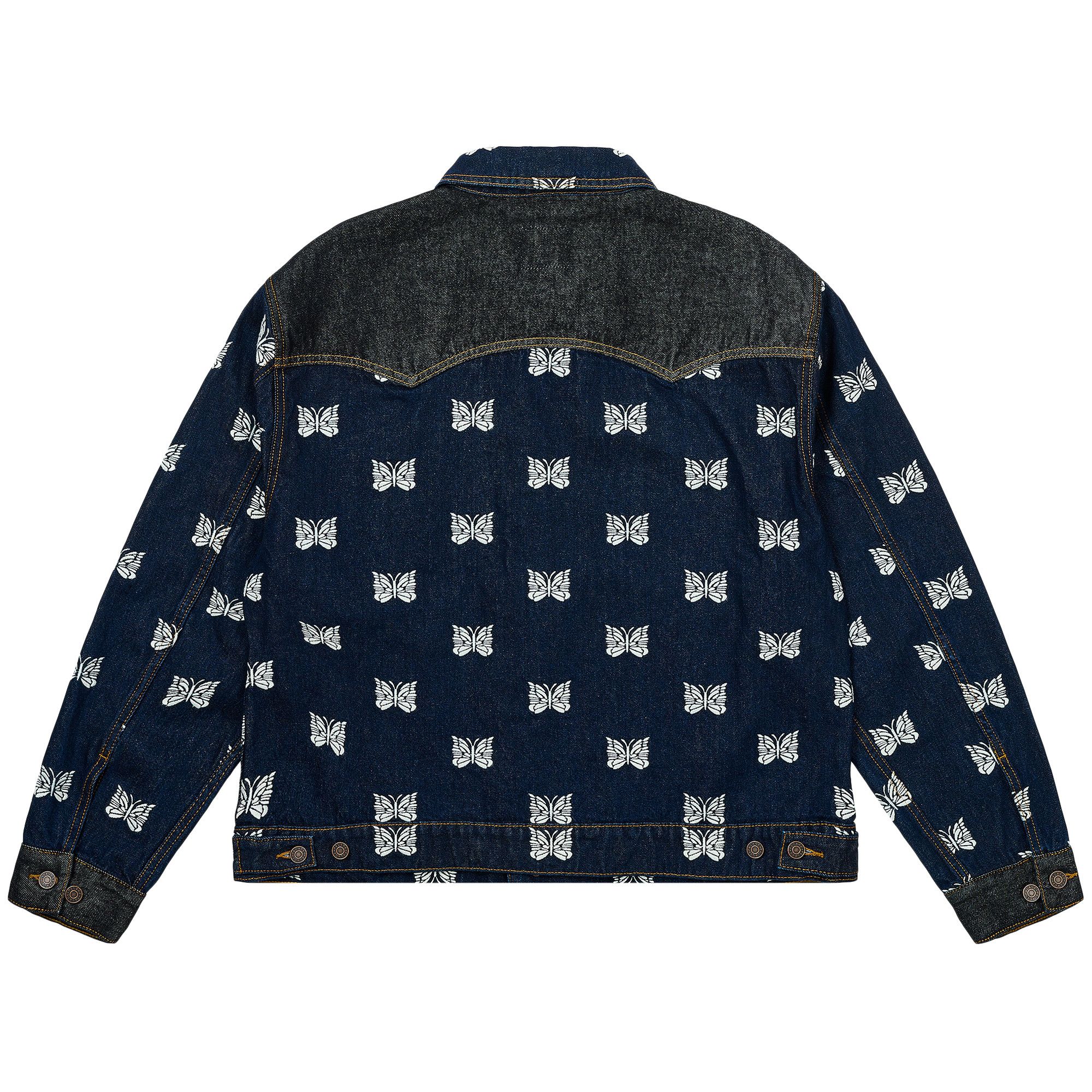   palace denim  jacket Mサイズ PALACE EVISU ロゴ刺繍とダイスダイコックプリント レギュラー