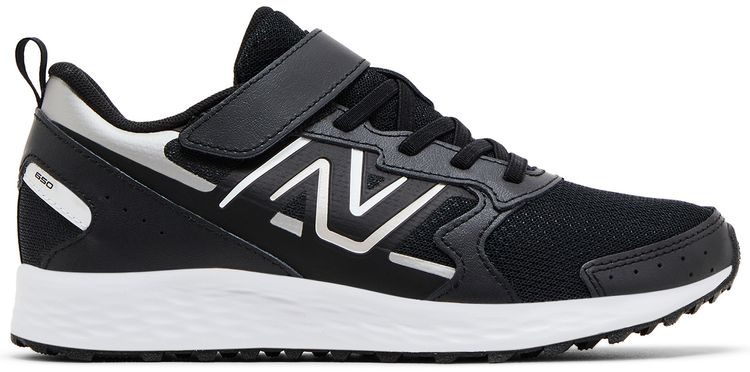 New Balance Fresh Foam 650 Bungee Lace Top Strap Big Kid Black Metallic Silver