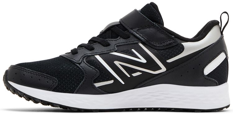 New Balance Fresh Foam 650 Bungee Lace Top Strap Big Kid Black Metallic Silver