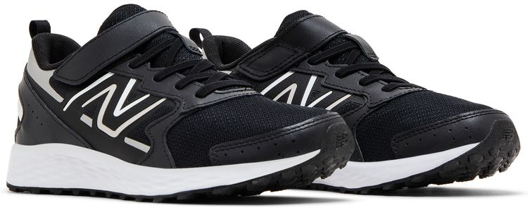 New Balance Fresh Foam 650 Bungee Lace Top Strap Big Kid Black Metallic Silver