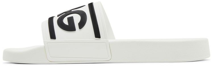 Dolce  Gabbana Slides DG Logo   White Black
