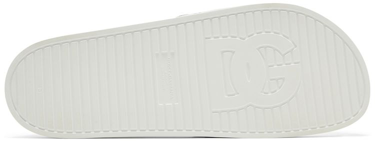 Dolce  Gabbana Slides DG Logo   White Black