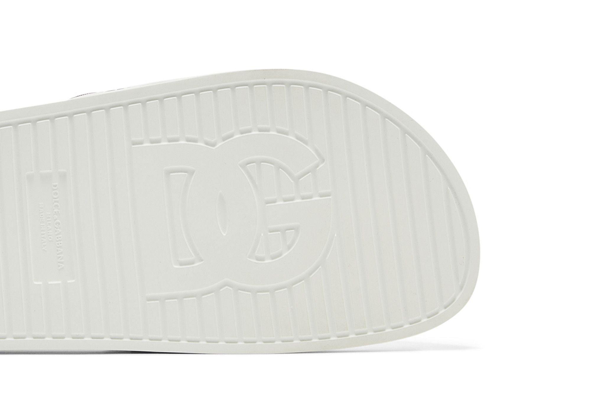 Buy Dolce & Gabbana Slides 'DG Logo - White Black' - CS2072
