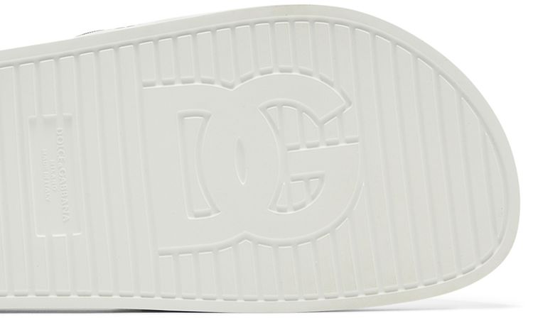 Dolce  Gabbana Slides DG Logo   White Black
