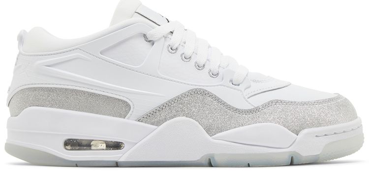 Wmns Air Jordan 4 RM White Silver Glitter