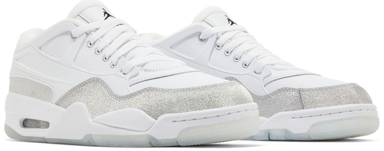 Wmns Air Jordan 4 RM White Silver Glitter