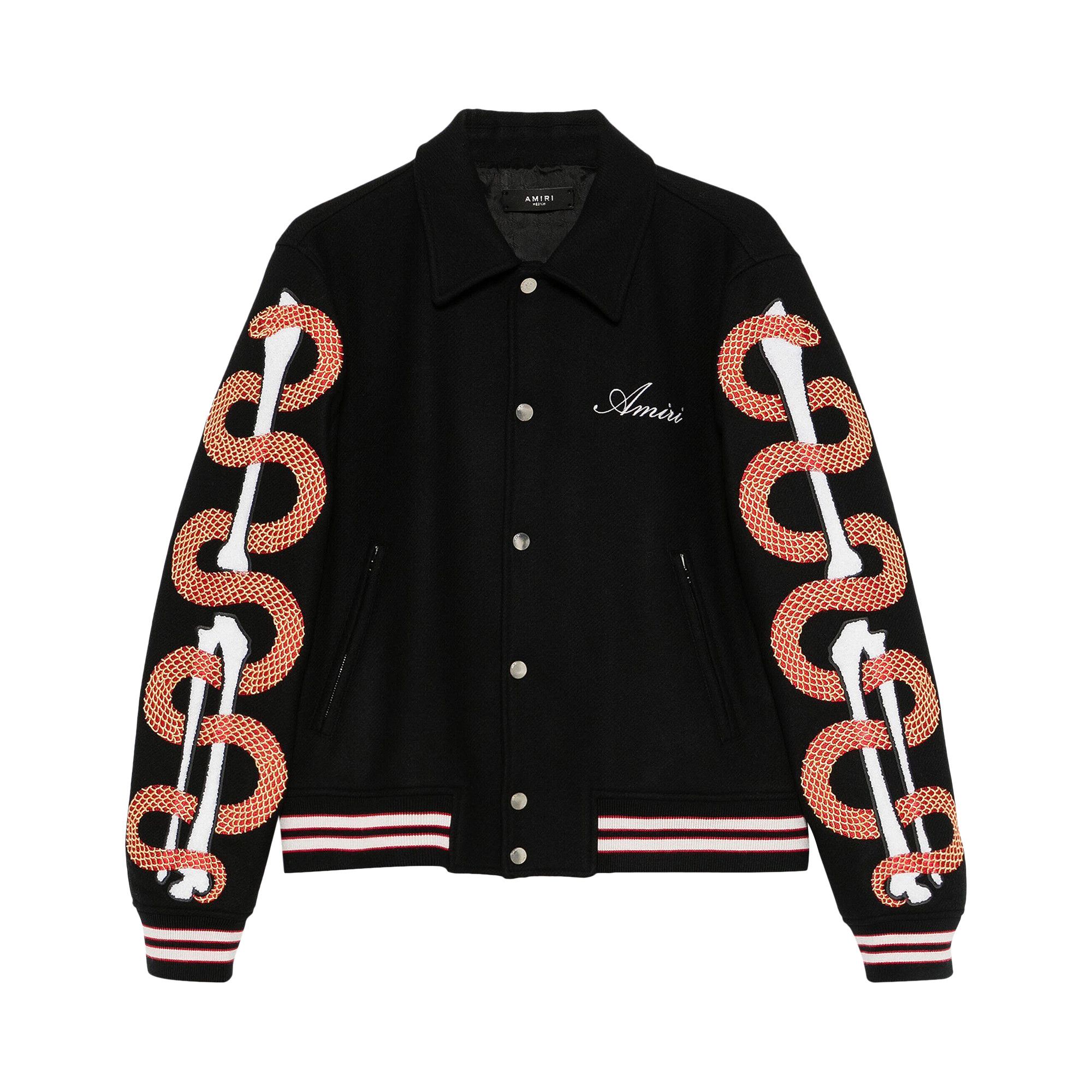 Buy Amiri Snake Bones Jacket 'Black' - AM0UVY1015 BLAC | GOAT