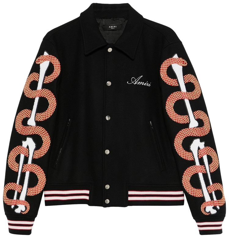 Amiri Snake Bones Jacket Black