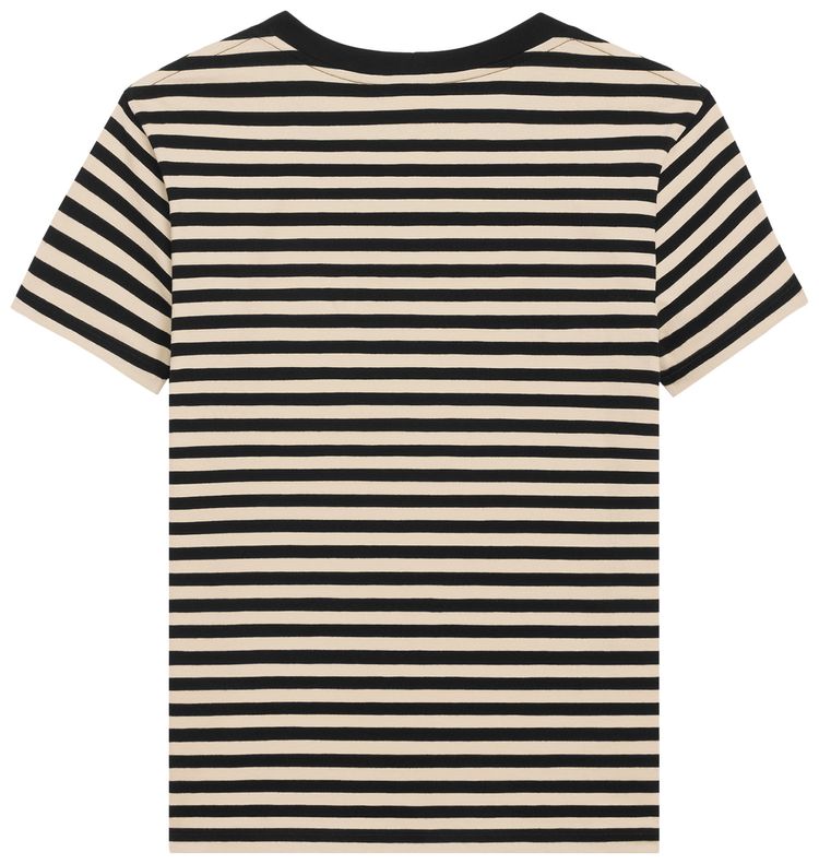 CELINE Triomphe Regular T Shirt BlackBeige