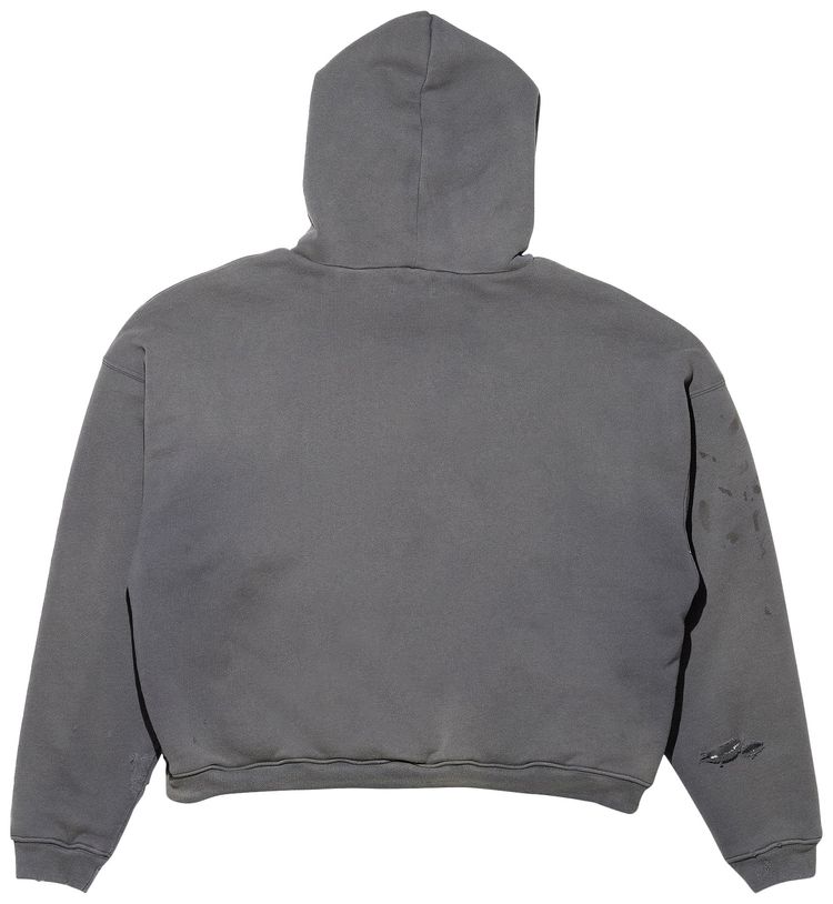 Enfants Riches Deprimes Thermal Lined Distressed Logo Hoodie Black Oyster