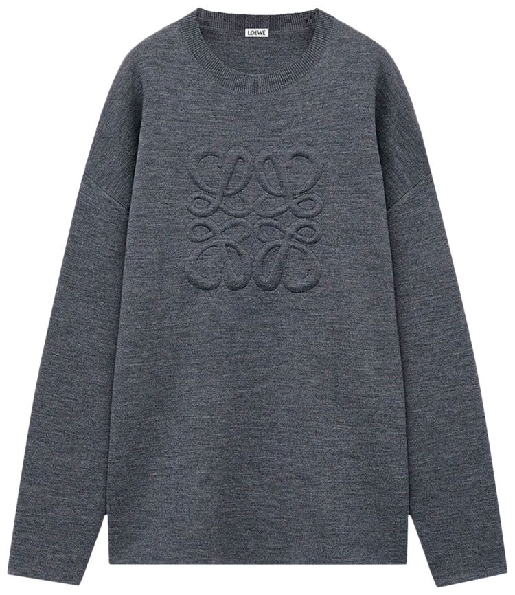 Loewe Anagram Sweater Light Grey Melange