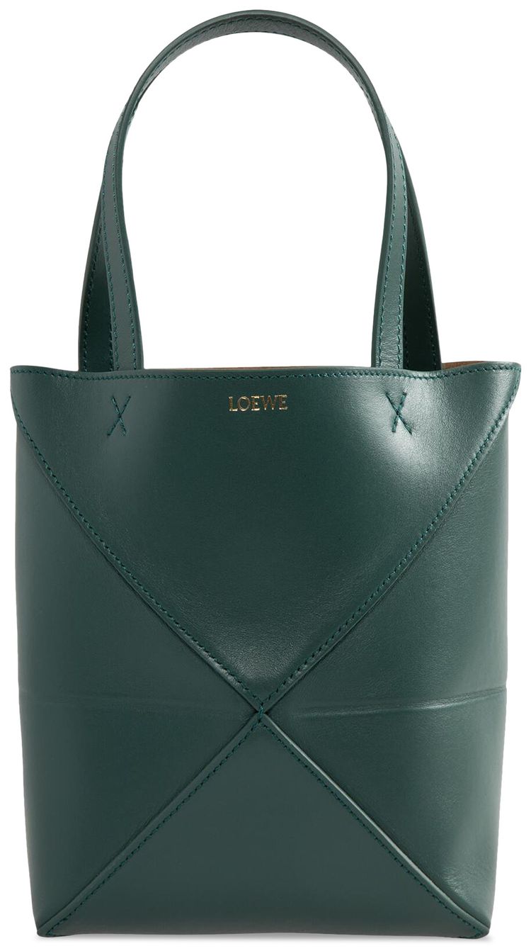 Loewe Mini Puzzle Fold Tote Bag Vetiver