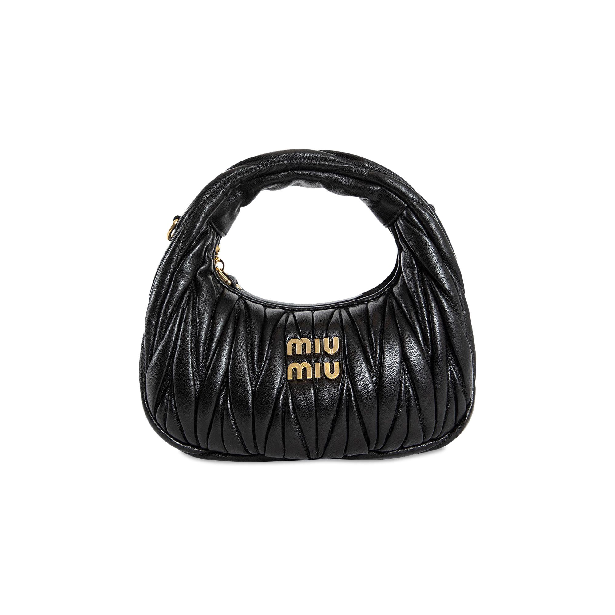 Miu Miu| (5BP078 AN88 F0002) Buy Miu Miu Wander Matelassé Nappa Leather Hobo Mini Bag