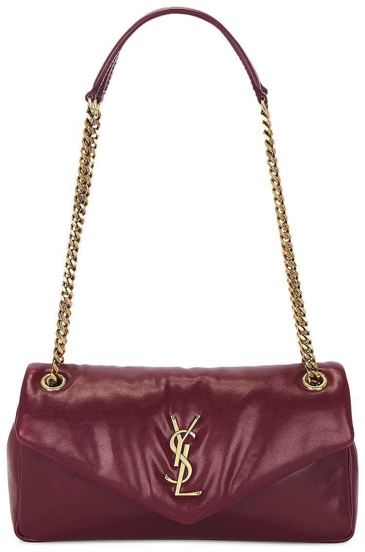 Saint Laurent Small Calypso Chain Bag Deep Rasberry