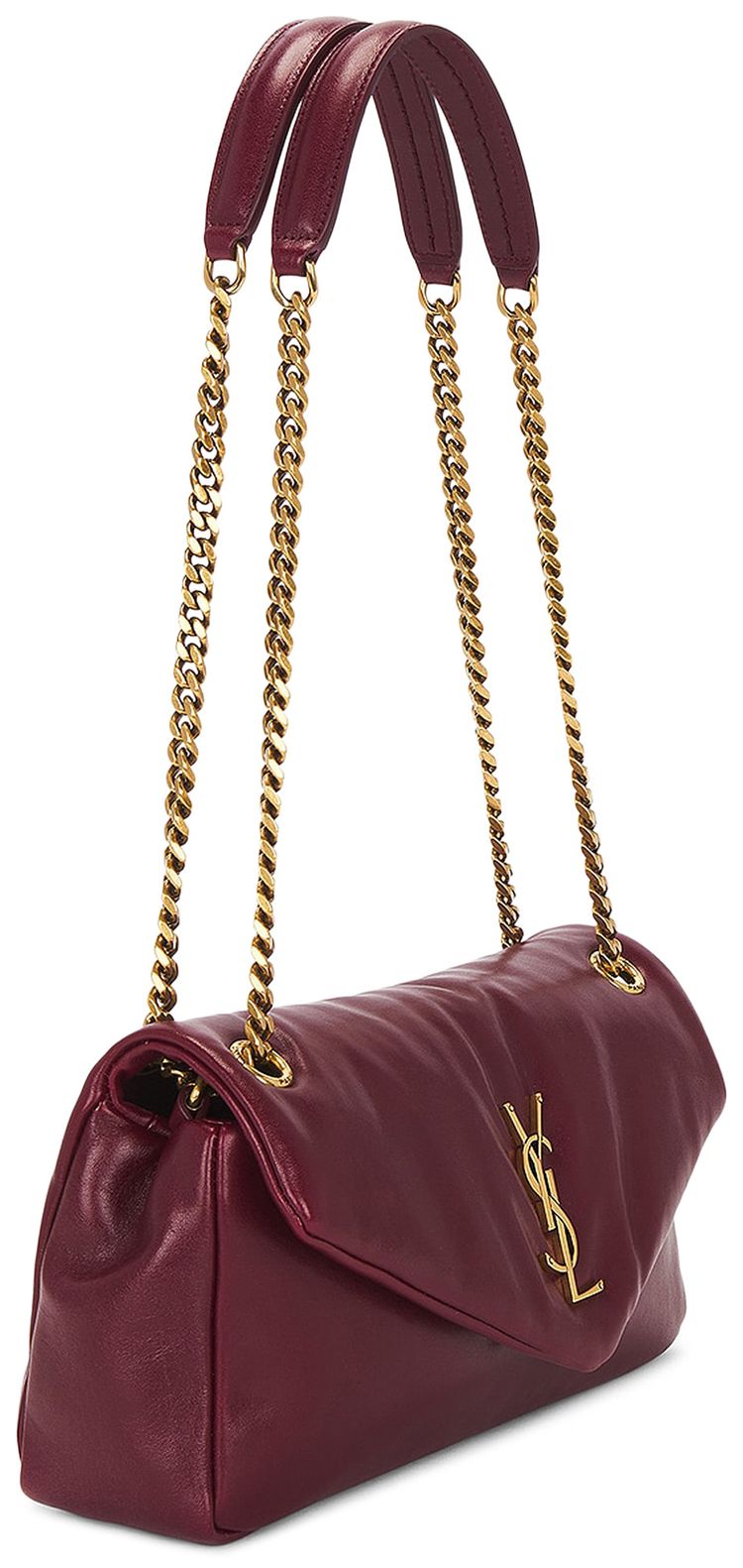 Saint Laurent Small Calypso Chain Bag Deep Rasberry