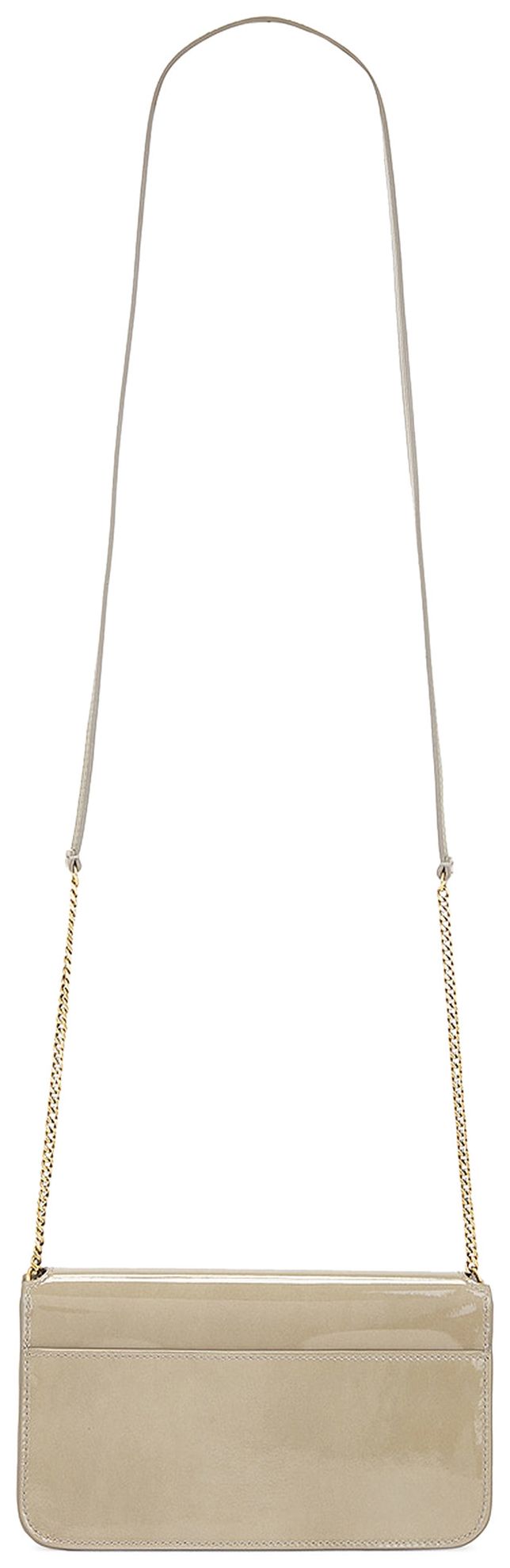 Saint Laurent Cassandre Envelope Chain Wallet Soft Sage