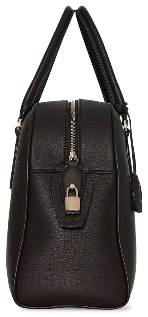 The Row India 1200 Leather Tote Bag Wood Brown