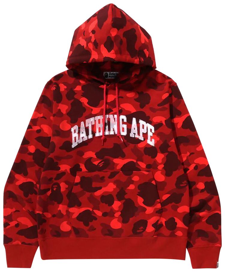 BAPE Color Camo Pullover Hoodie Red