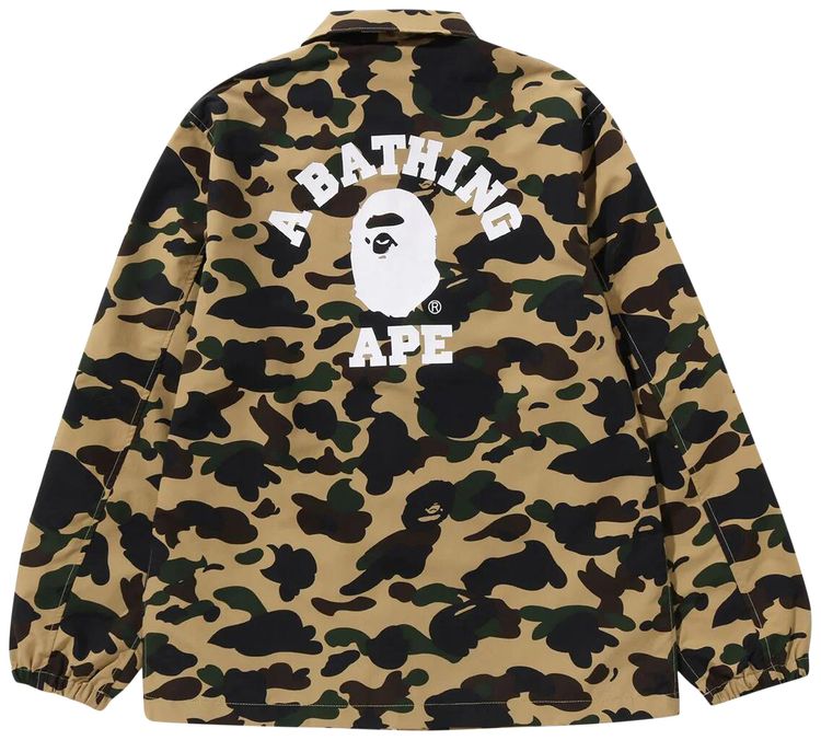 BAPE 1st Camo Coach Jacket Yellow