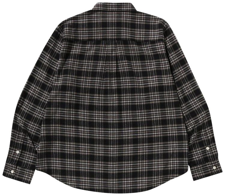 BAPE One Point Flannel Check Relaxed Fit Shirt Black