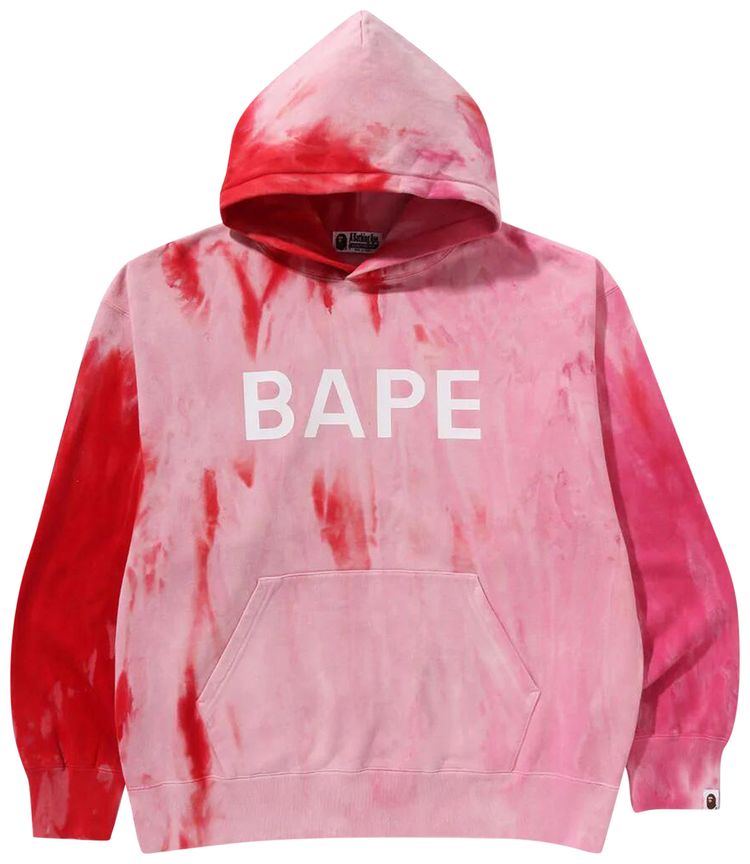 BAPE Ice Dye Relaxed Fit Pullover Hoodie Pink