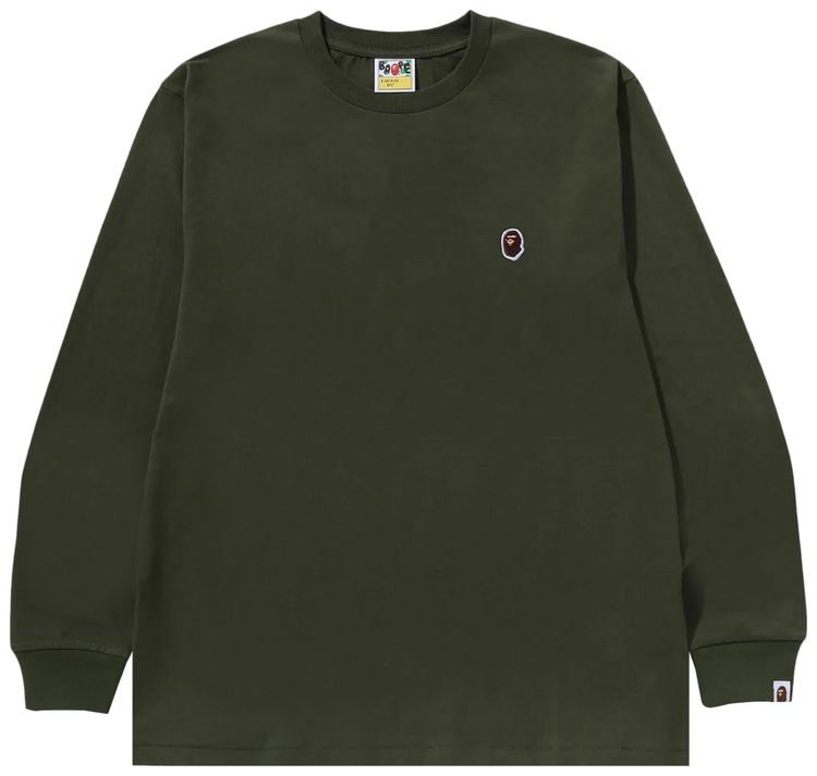 BAPE One Point Long Sleeve Tee Olive Drab