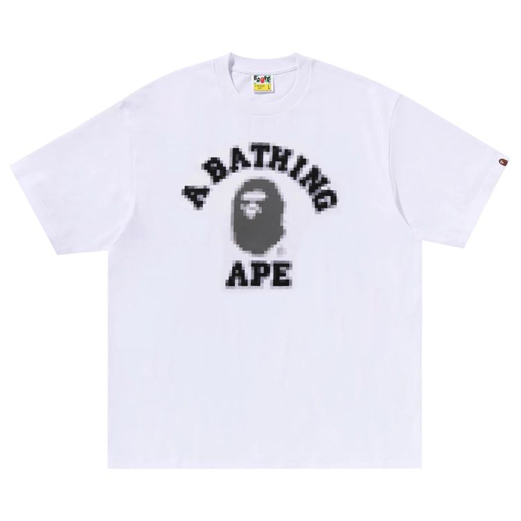 BAPE Pixal College Relaxed Fit Tee White