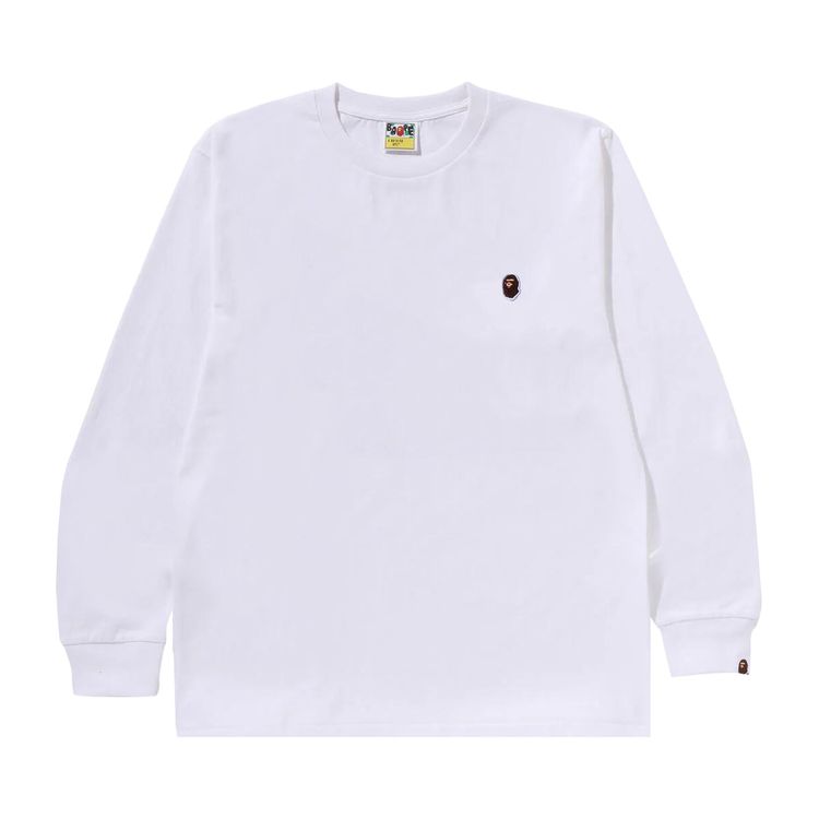 BAPE One Point Long Sleeve Tee White