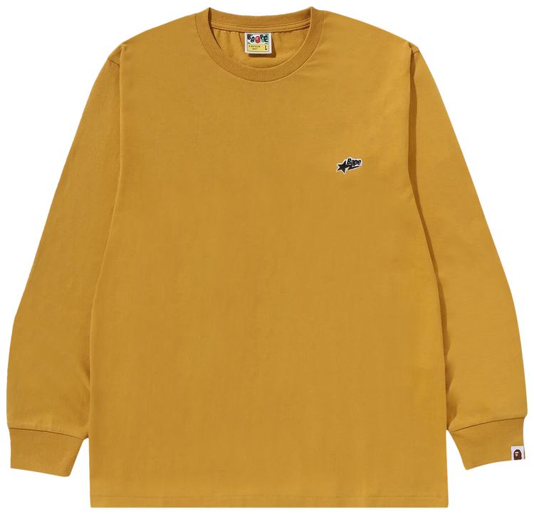 BAPE Sta One Point Long Sleeve Tee Yellow