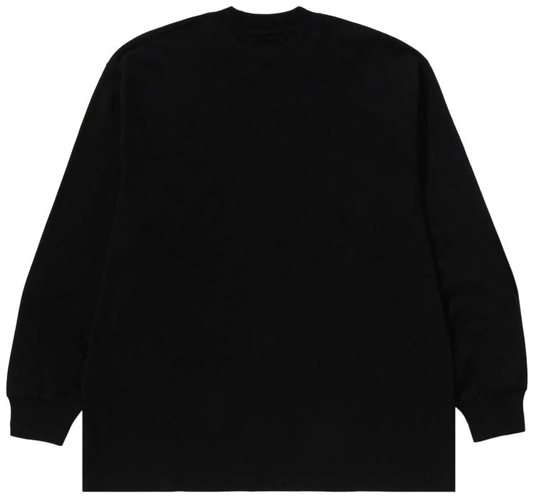 BAPE One Point Ape Head Relaxed Fit Long Sleeve Tee Black