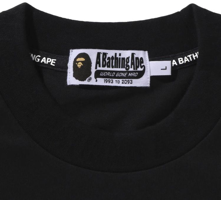 BAPE One Point Ape Head Relaxed Fit Long Sleeve Tee Black