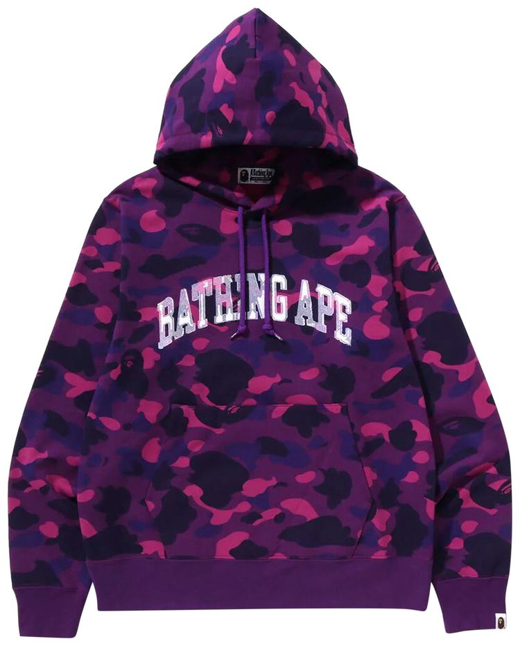 BAPE Color Camo Pullover Hoodie Purple