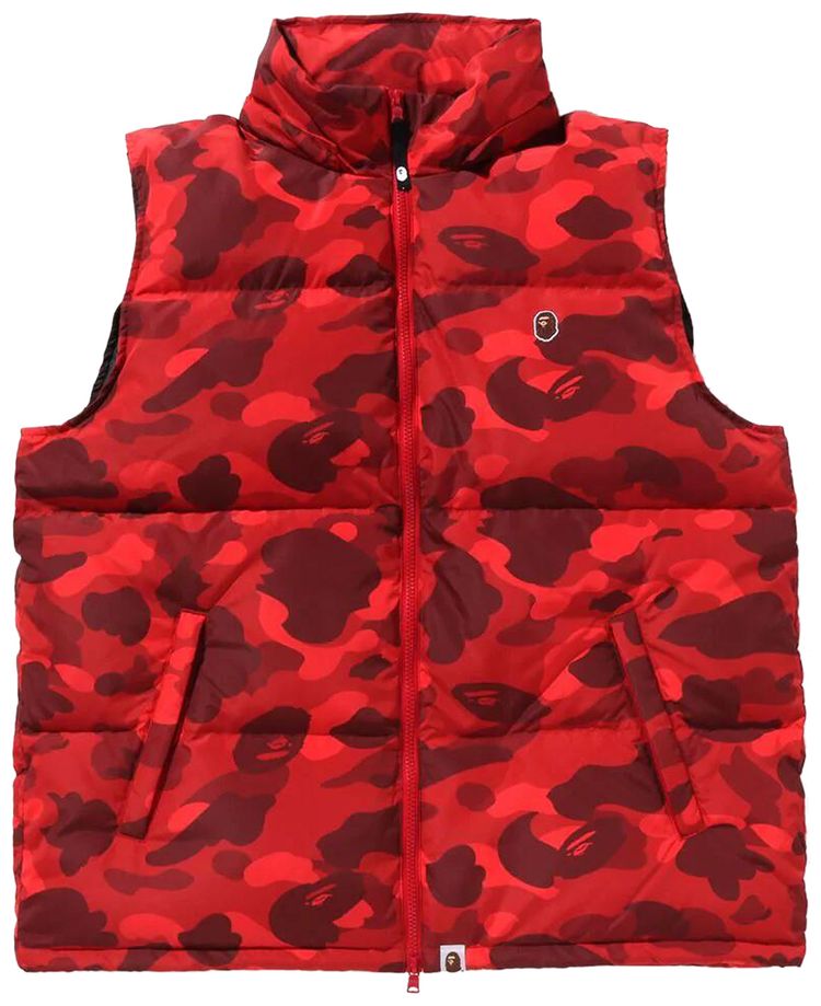 BAPE Color Camo Down Vest Red
