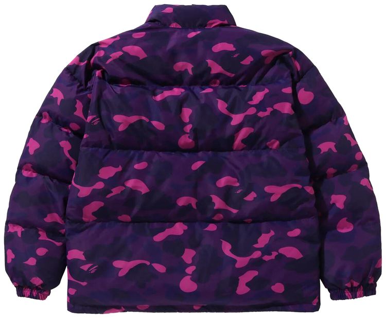 BAPE Color Camo Reversible Down Jacket Purple
