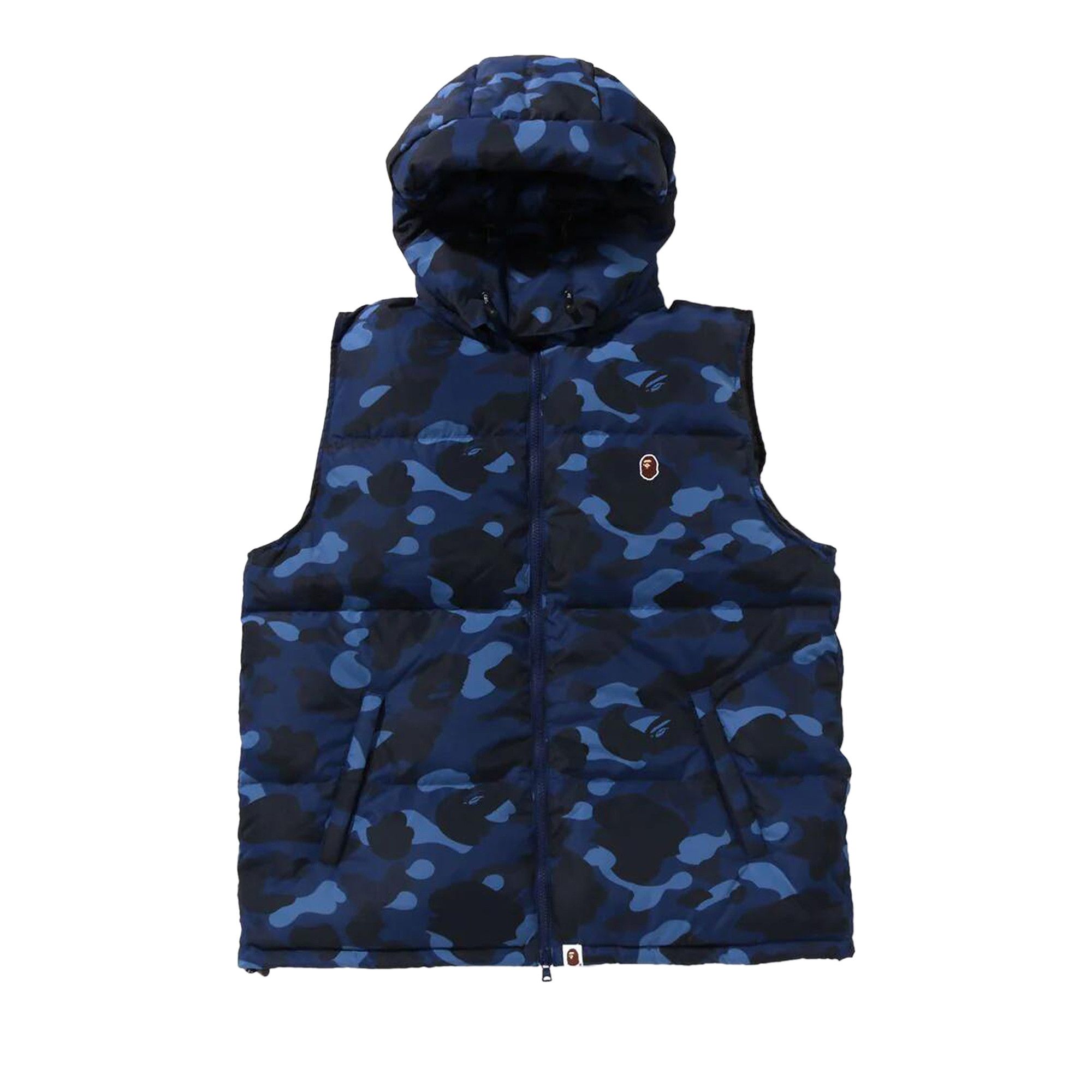 Buy BAPE Color Camo Down Vest 'Navy' - 1K80 144 005 NAVY | GOAT