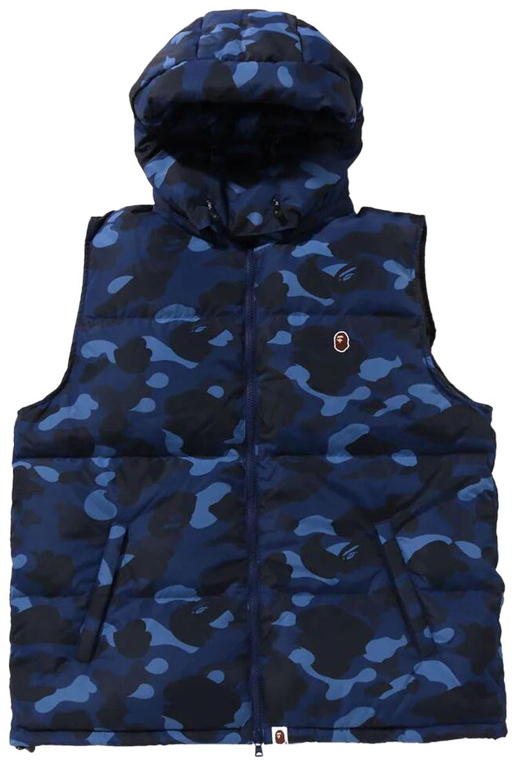 BAPE Color Camo Down Vest Navy