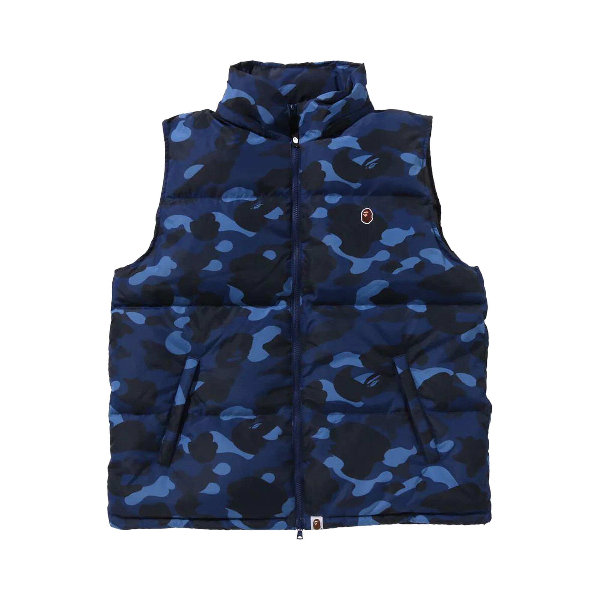 Buy BAPE Color Camo Down Vest 'Navy' - 1K80 144 005 NAVY | GOAT