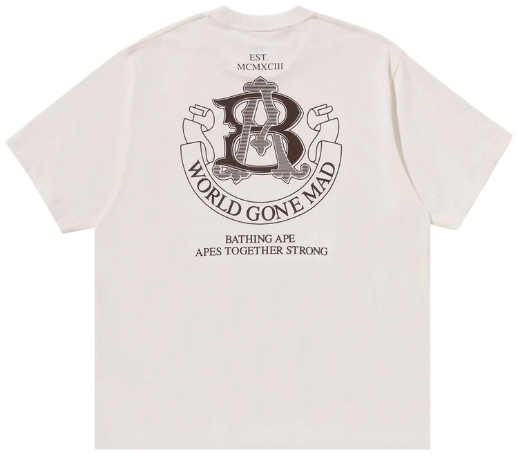 BAPE College Logo Relaxed Fit Tee Ivory