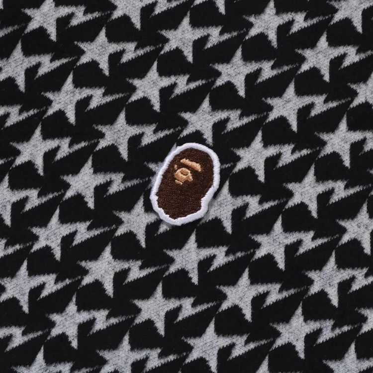 BAPE Sta Houndstooth Jacquard Track Jacket Black