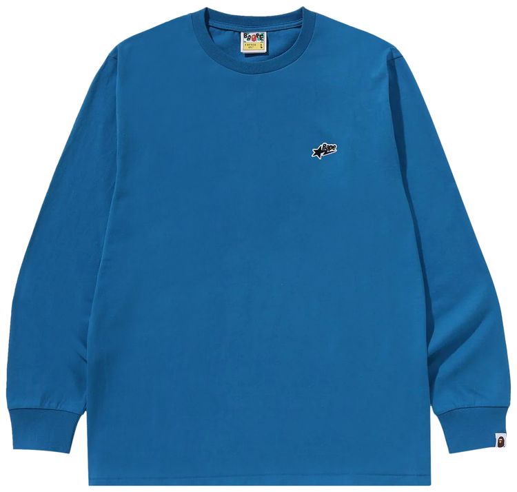 BAPE Sta One Point Long Sleeve Tee Blue