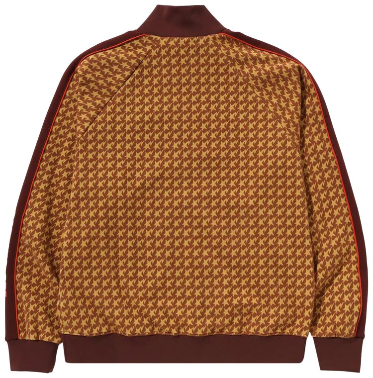 BAPE Sta Houndstooth Jacquard Track Jacket Brown