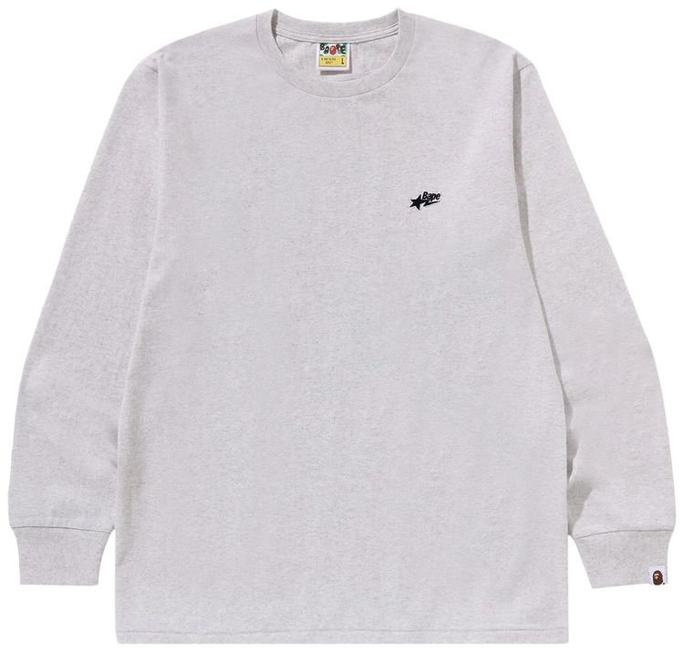 BAPE Sta One Point Long Sleeve Tee Grey