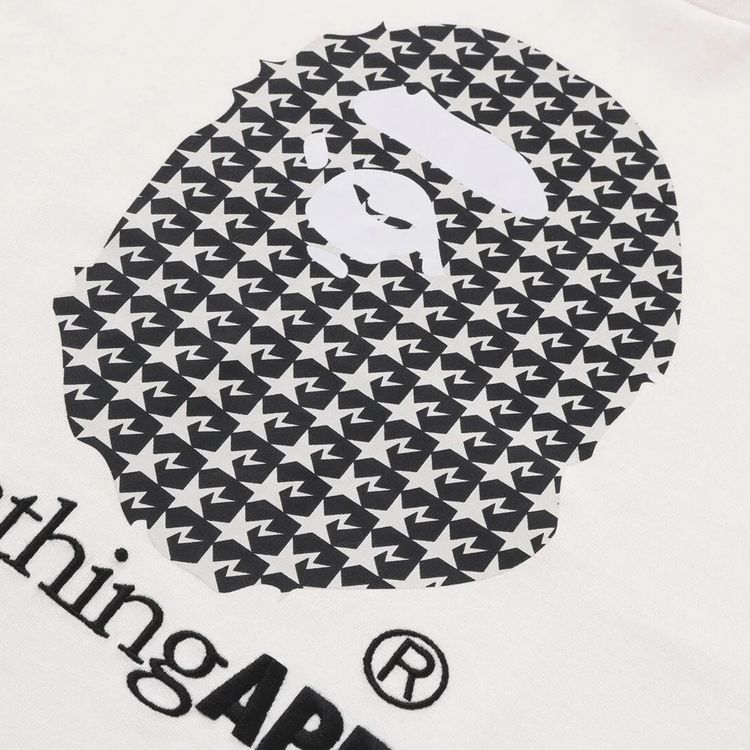 BAPE Sta Houndstooth By Bathing Ape Relaxed Fit Tee Ivory