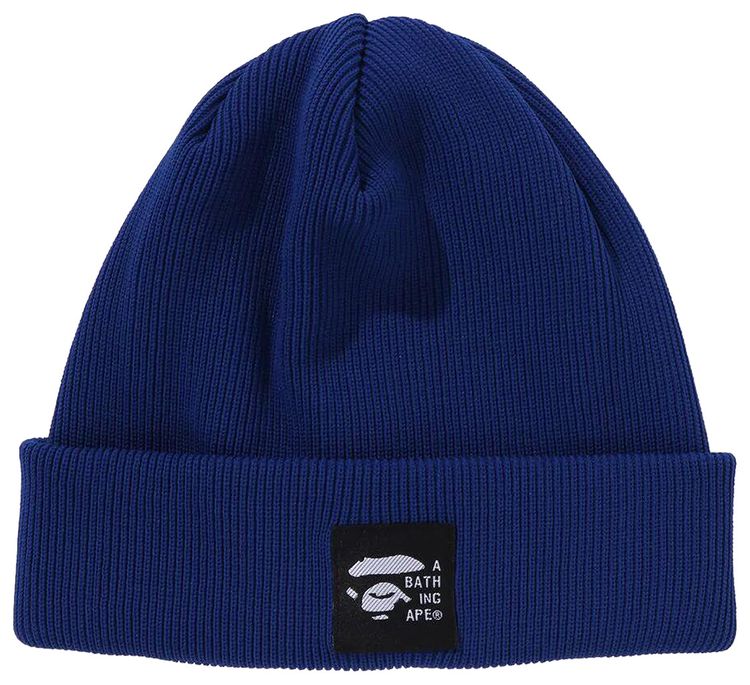BAPE Logo Knit Cap Blue