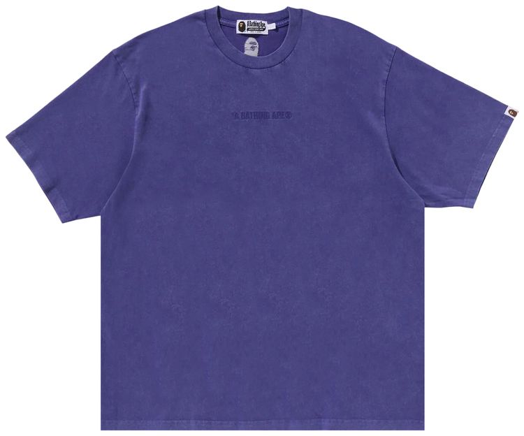 BAPE Garment Dye Bathing Ape Logo Relaxed Fit Tee Purple