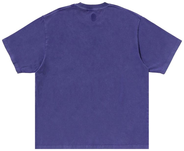 BAPE Garment Dye Bathing Ape Logo Relaxed Fit Tee Purple
