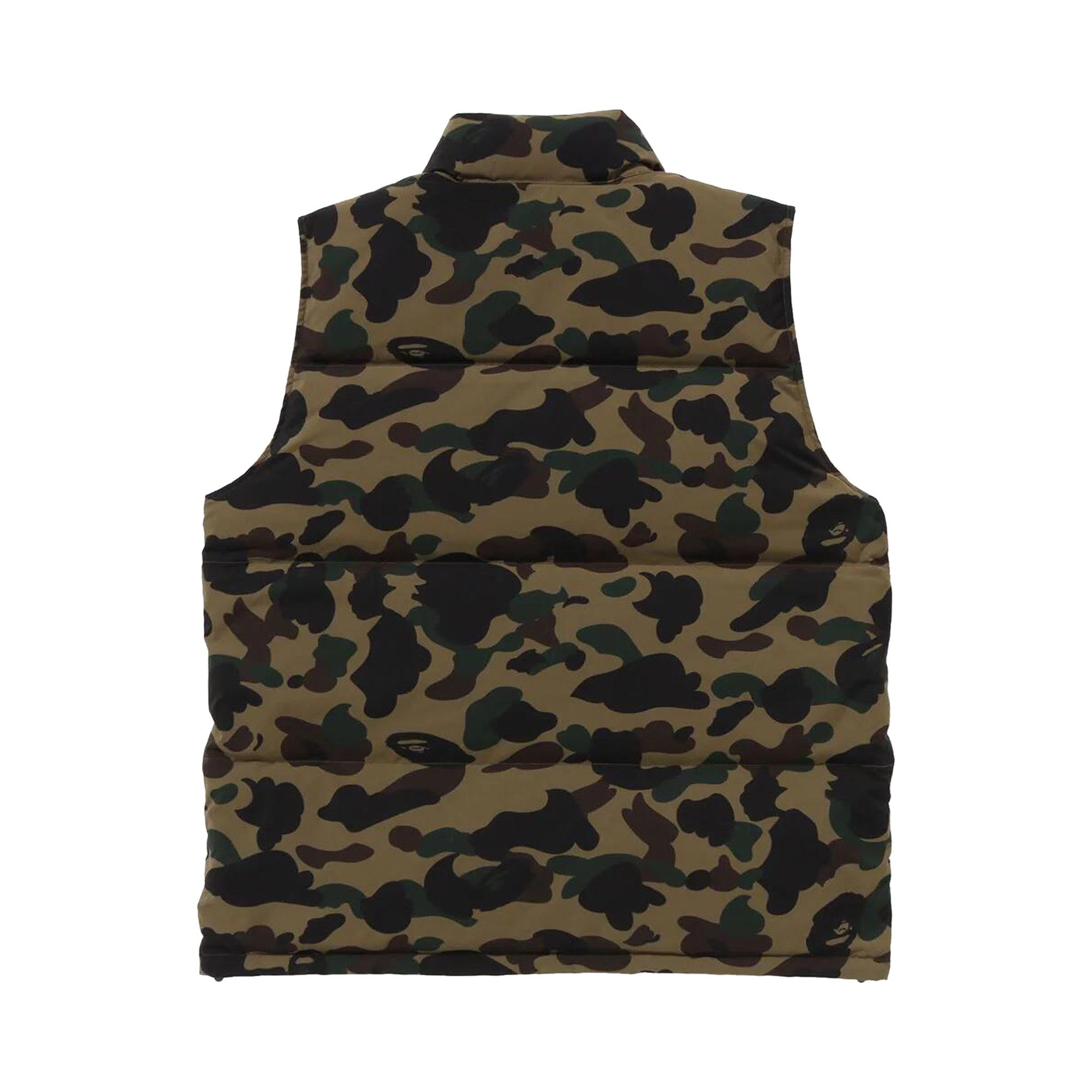 Buy BAPE 1st Camo Reversible Down Vest 'Green' - 1K80 144