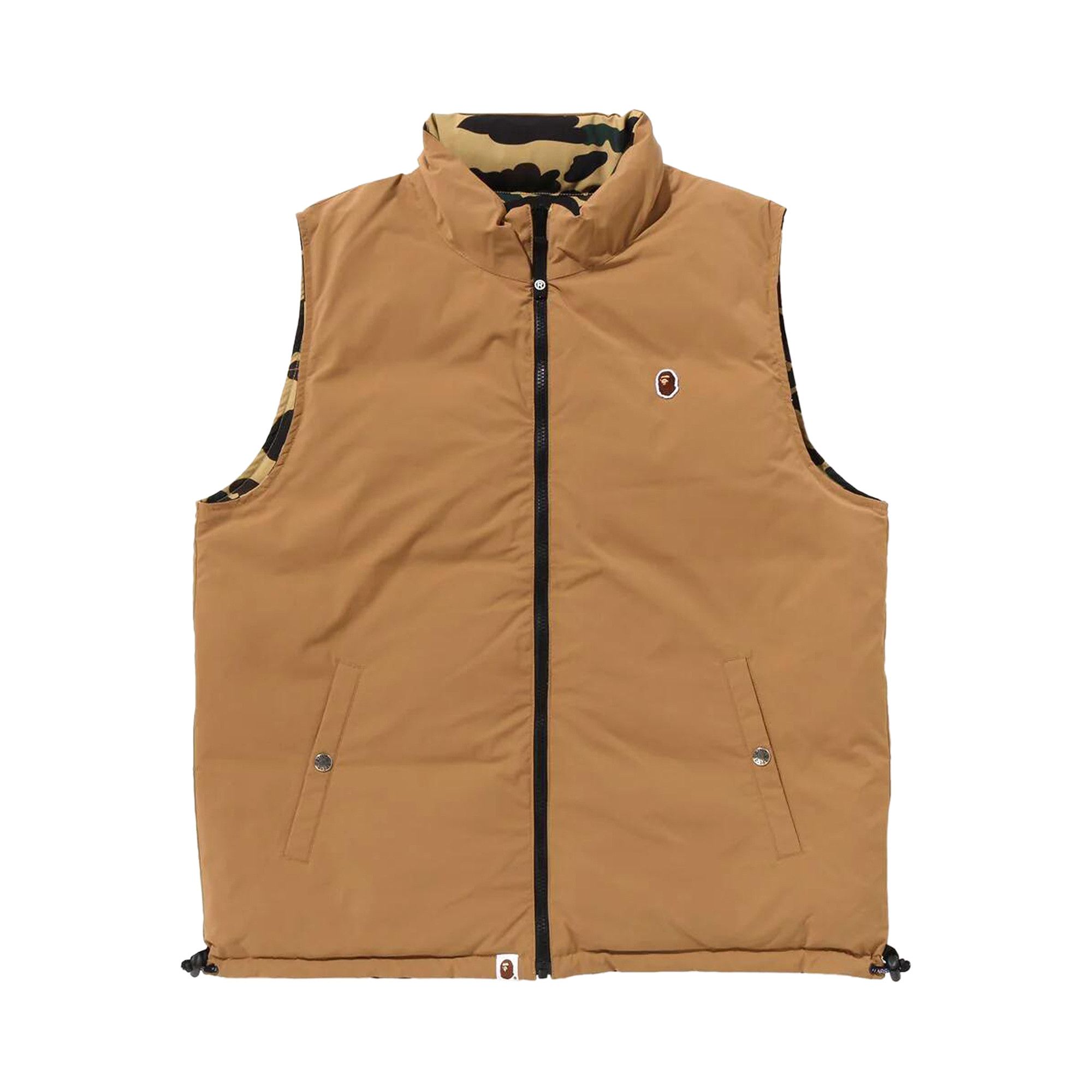 Buy BAPE 1st Camo Reversible Down Vest 'Yellow' - 1K80 144 012